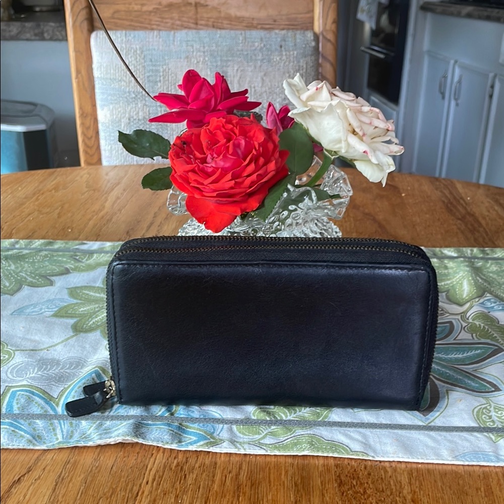 HOBO Midnight Black Leather Wallet